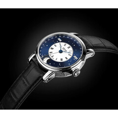 Niebieska tarcza w zegarku Epos Oeuvre D'Art V-Style 3439.322.20.26.25