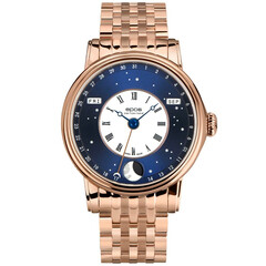 Niebieska tarcza w zegarku Epos Oeuvre D'Art V-Style 3439.322.24.26.34
