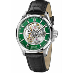 Szkieletowy zegarek Epos z zieloną tarczą