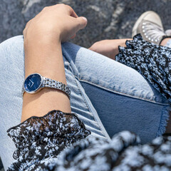 Zegarek damski z niebieską tarczą Festina