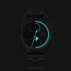 Zegarek podświetlany w ciemności Fortis Super-Luminova.