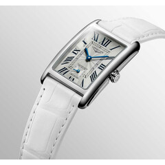 Zegarek damski Longines z białym paskiem