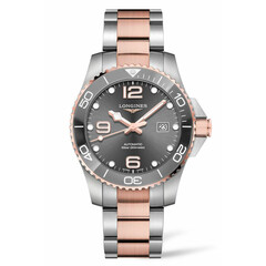 Szary zegarek nurkowy Longines HydroConquest Automatic L3.782.3.78.7