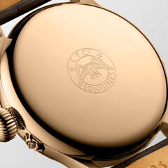 Złoty dekiel zegarka Longines Weems Second-Setting Watch L2.713.8.11.0