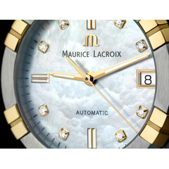 Piękna tarcza z masy perłowej i diamentami Maurice Lacroix Aikon Automatic Ladies AI6006-PVY11-170-1