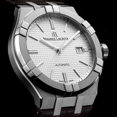 Zdobiona tarcza w zegarku Maurice Lacroix Aikon Automatic 42 mm AI6008-SS001-130-1