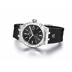 Czarna tarcza w zegarku Maurice Lacroix Aikon Automatic AI6008-SS000-330-2