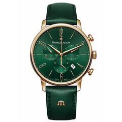 Zegarek Maurice Lacroix Eliros Chronograph z zieloną tarczą i zielonym paskiem