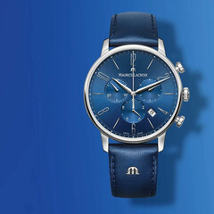 Zegarek Maurice Lacroix Eliros Chronograph EL1098-SS001-420-4 na niebieskim pasku