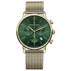 Zegarek Maurice Lacroix Eliros Chronograph z zieloną tarczą, złoconą kopertą i bransoletą