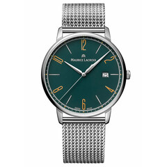 Zegarek Maurice Lacroix Eliros Date EL1118-SS006-620-1 z zieloną tarczą