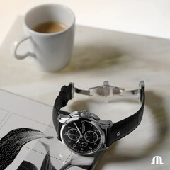 Szwajcarski zegarek automatyczny z chronografem męski Maurice Lacroix