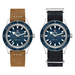Rado Captain Cook Set R32505208 zegarek z dodatkowym paskiem skórzanym i NATO.