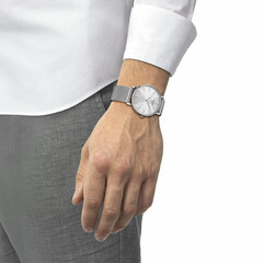 Klasyczny zegarek męski na bransolecie mesh Tissot Everytime Gent