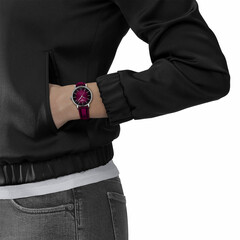 Klasyczny zegarek damski na pasku skórzanym Tissot Classic Lady
