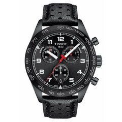 Sportowy zegarek męski Tissot PRS 516 Chronograph w czarnej kolorystyce