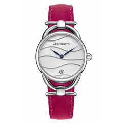 Damski zegarek szwajcarski na różowym skórzanym pasku Aerowatch Sensual Dune