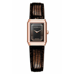 Francuski zegarek z różowo złotą kopertą Herbelin Art Deco 1925 s