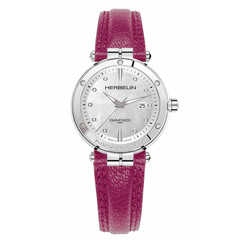 Damski zegarek na różowym pasku Herbelin Newport