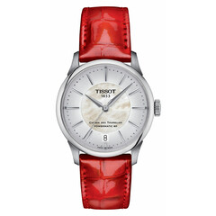 Damski zegarek na czerwonym pasku Tissot Chemin Des Tourelles Powermatic 80