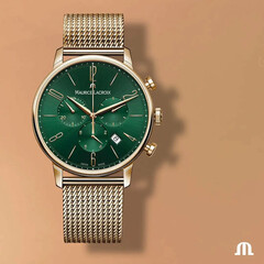 Zielono-złoty zegarek damski Maurice Lacroix