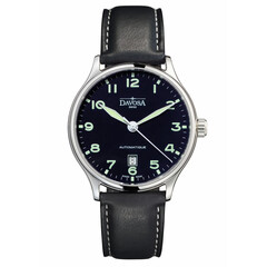 Klasyczny zegarek męski na czarnym pasku z eko skóry Davosa Classic Vegan