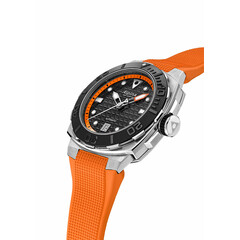 Zegarek nurkowy na pomarańczowym pasku gumowym Alpina
