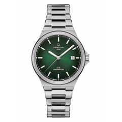 Sportowy zegarek z zieloną tarczą Certina DS-7