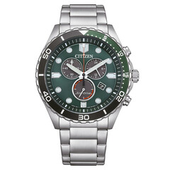 Zegarek nurkowy z chronografem Citizen Aqua, zielona tarcza
