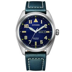 Tytanowy zegarek Citizen Military BM8560-45LE z niebieską tarczą