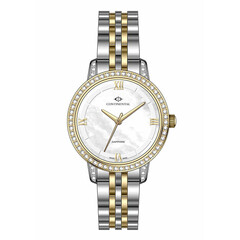 Damski zegarek Continental w kolorze srebrno złotym.