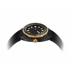 Zegarek z ceramicznym bezelem i pierścieniem, koronką ze złota 18K