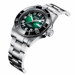 Zielona tarcza w zegarku Epos Sportive Diver Titanium 3504.131.80.33.90