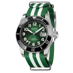 Tytanowy zegarek nurkowy Epos Sportive Diver Titanium 3504.131.80.33.63 z paskiem NATO