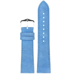Pasek do zegarka z nubuku kolor błękitny 20 mm