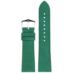 Pasek do zegarka z nubuku kolor zielony 16 mm