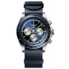 Męski zegarek Longines Marco Odermatt na materiałowym pasku