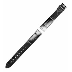 Czarny pasek aligator do zegarka Longines 13 mm wersja XL