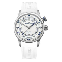 Maurice Lacroix zegarek nurkowy na białym pasku gumowym