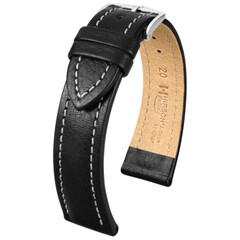 Sportowy pasek do zegarka Hirsch Buffalo kolor czarny 18 mm