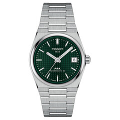 Klasyczny zegarek Tissot z zieloną tarczą