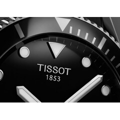 Zegarek nurkowy z czarną tarczą Tissot