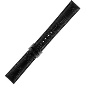 Czarny pasek do zegarka Tissot 20 mm, wzór aligatora