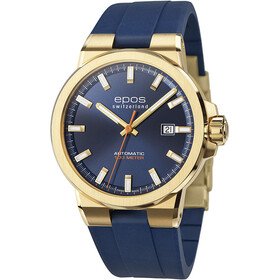 Epos Sportive 3442.132.22.16.56 złocony zegarek męski na pasku gumowym