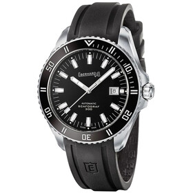 Zegarek nurkowy Scafograf 300 z czarnym paskiem gumowym