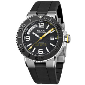 Zegarek nurkowy Epos Sportive Diver Day Date 3441.142.20.95.55 z czarnym paskiem gumowym