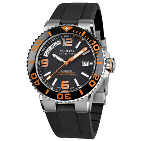 Zegarek nurkowy Epos Sportive Diver Day Date 3441.142.99.92.55 z czarnym paskiem gumowym