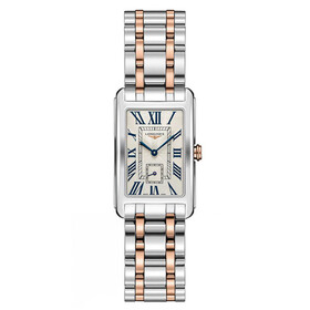 Prostokątny zegarek damski Longines na bransolecie