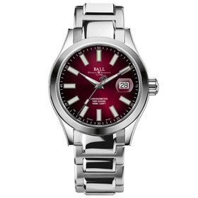 Zegarek Ball Engineer III Marvelight Chronometer NM9026C-S6CJ-RD z czerwoną bordową tarczą