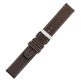 Pasek do zegarka Di-Modell Nevada brązowy z białym szyciem